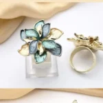 Aurora Enamel Bloom Adjustable Ring