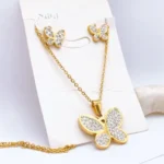 Crystal Butterfly Jewelry Set