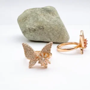 Adjustable Real Stone Rings