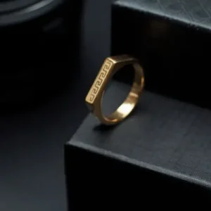 Gold Signet Bar Ring