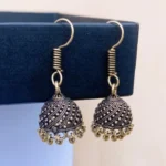 Oxidised Jhumki Earrings