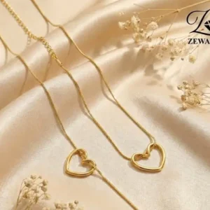 Tie Heart Necklace & Bracelet